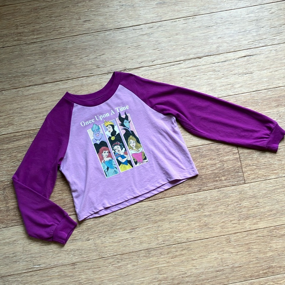 Disney Long Sleeve Princess and Villains Baseball Tee